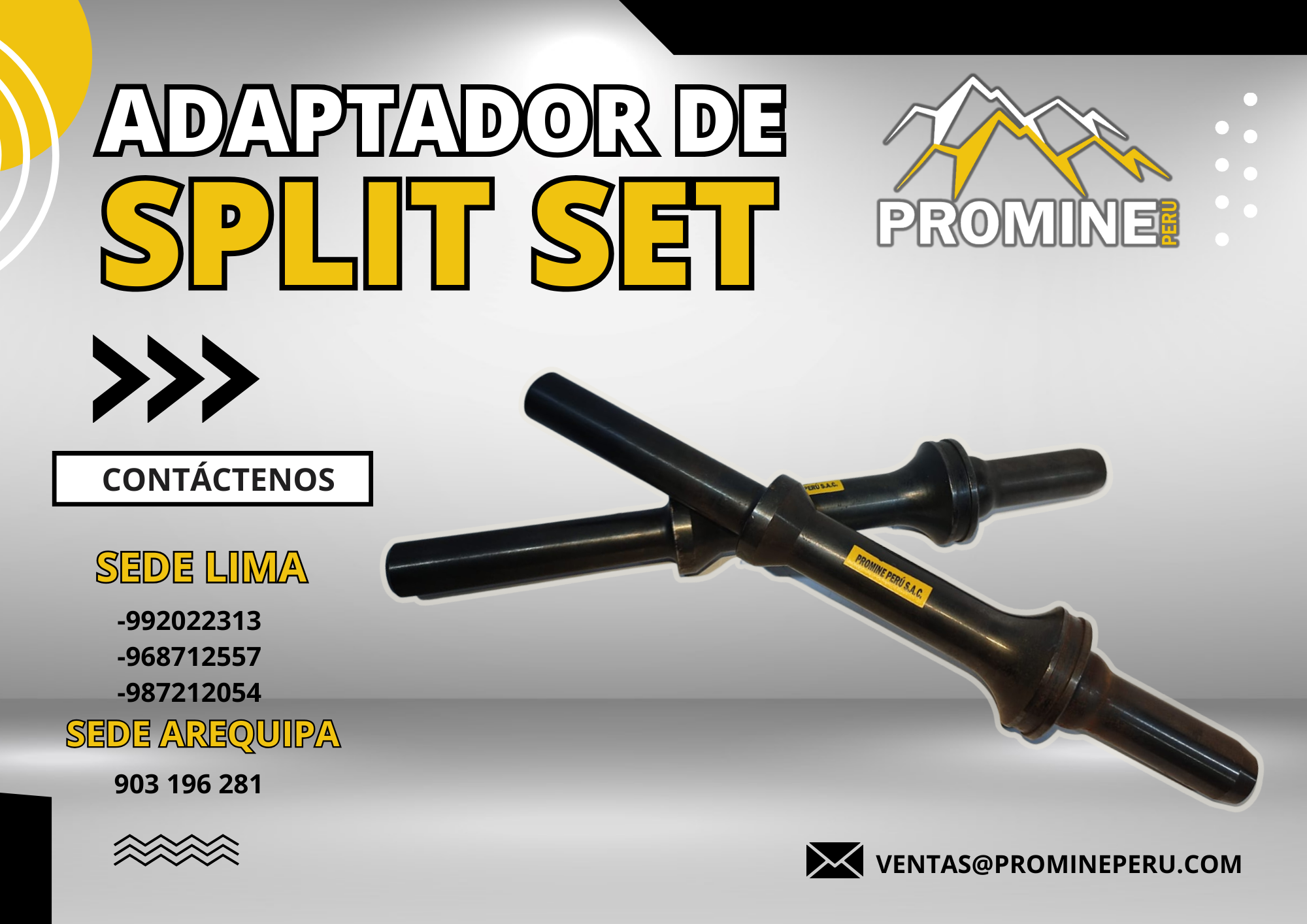 ADAPTADOR PERNO SPLIT SET PARA PERNO DE FRICCION PROMINE PERU